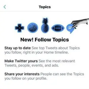 Уведомление о темах Twitter