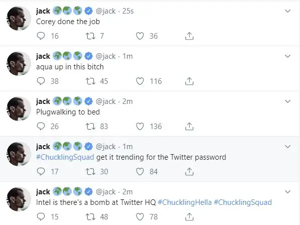 Аккаунт Джека Дорси в Твиттере взломан