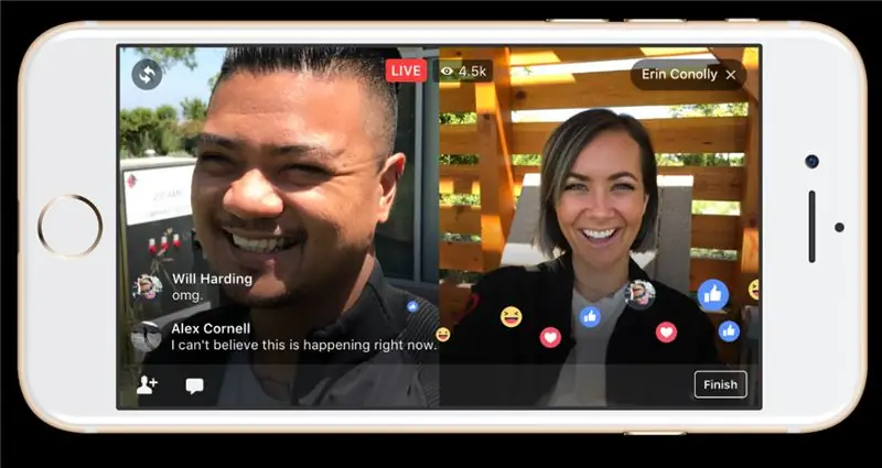 Гости Facebook Live с разделенным экраном Гости Facebook Live с разделенным экраном