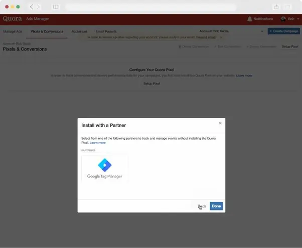 Интеграция с менеджером тегов Quora Интеграция с менеджером тегов Quora