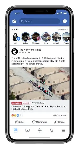 Тег Facebook «Экстренные новости»