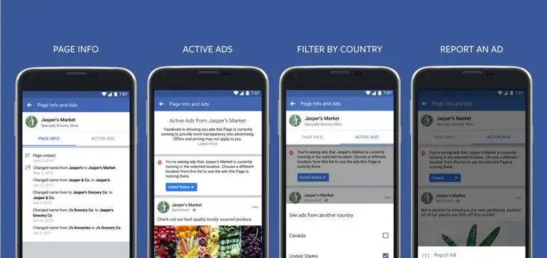 Facebook предоставляет новые инструменты для просмотра всей рекламы, запущенной на страницах