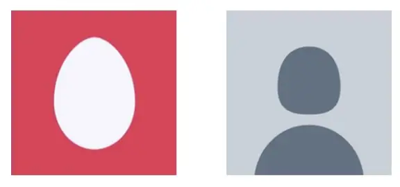 Старое и новое изображения профиля Twitter по умолчанию