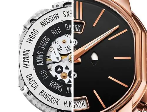 Часы Bulgari Hora Domus с двумя часовыми поясами и возможностью перехода на летнее время