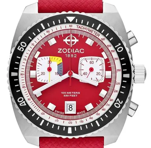 Zodiac Sea Dragon Limited Edition Хронограф с красным циферблатом