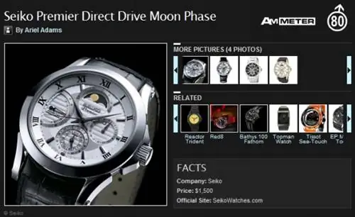 Статья Seiko Premier Direct Dive Moon Phase на AskMen