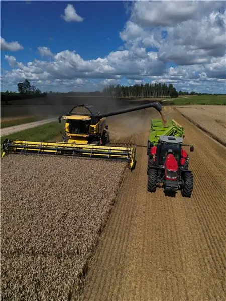 Бункеровка во время движения на ферме Одинга