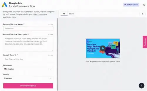Генератор объявлений Google - Как написать копию объявления для Facebook, Google и LinkedIn