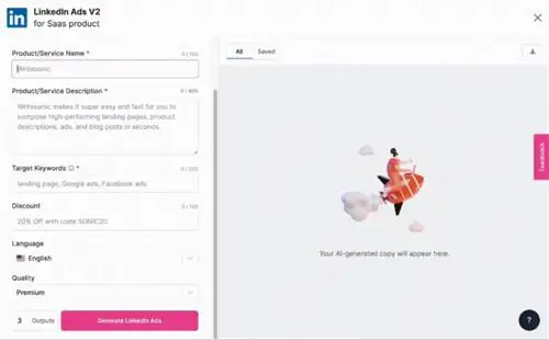 Генератор объявлений LinkedIn - как написать копию объявления для Facebook, Google и LinkedIn