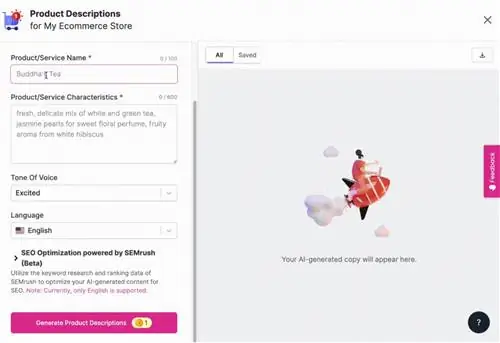 Генератор описания продукта - Как написать описание продукта