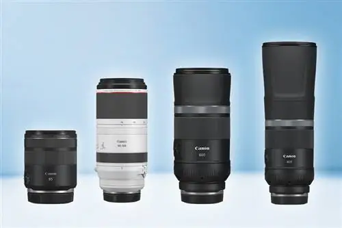 Телеобъективы Canon RF, характеристики, цена и техническое описание