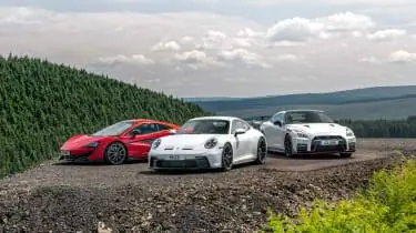 McLaren 600LT против Porsche 911 GT3 против Nissan GT-R Nismo