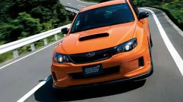 Subaru Impreza WRX STI tS Type RA оранжевый передний