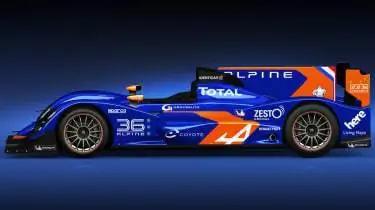 Боковой профиль автомобиля Alpine 2013 Le Mans