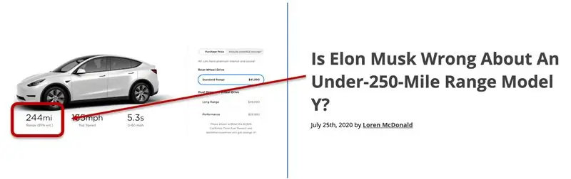 Модель Y с запасом хода 244 мили - статья Лорен