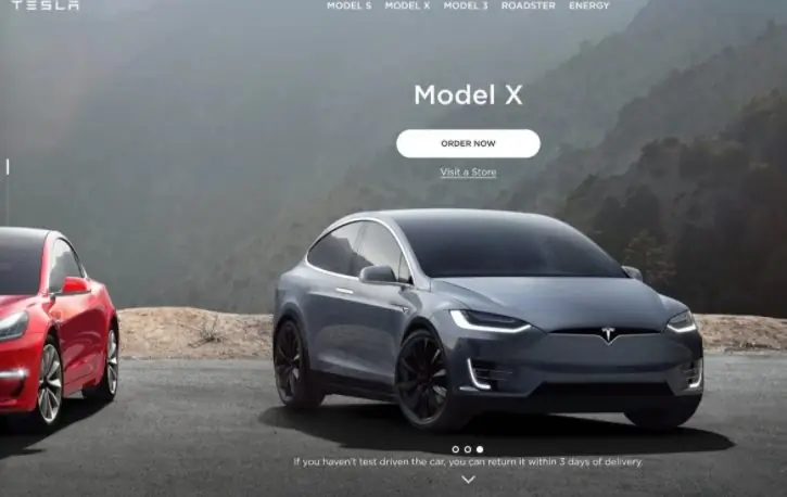 Продажа автомобилей Tesla через Интернет