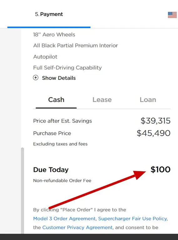 Tesla снижает комиссию за депозит до 100 долларов