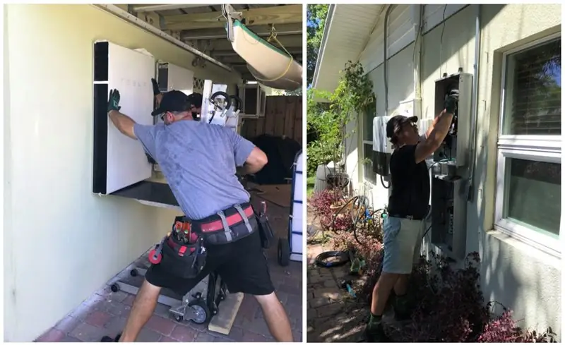 Установка двух Tesla Powerwall