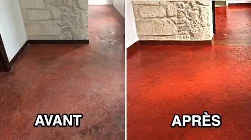 Хитрость, чтобы очистить (и довести до блеска) старую напольную плитку