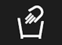 таз с рукой как символ стиральной машины для мытья рук