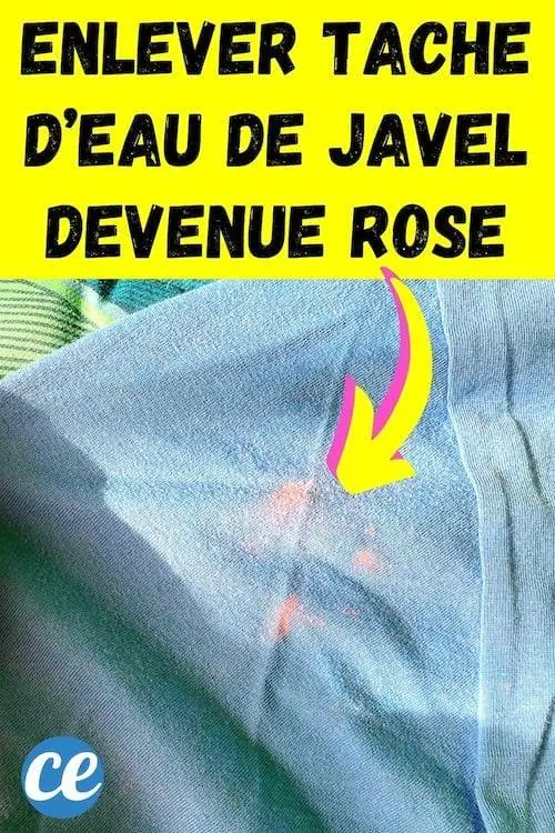Пятно отбеливателя, которое стало розовым на синей одежде