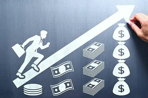 Рисунок с мужчиной в костюме, бегущим навстречу эволюции