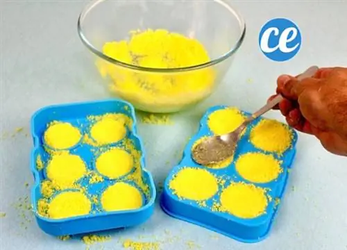 Выложите смесь в формочки для льда