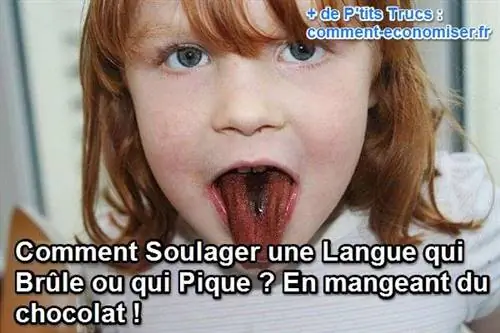 Ешьте шоколад, чтобы уменьшить жжение или зуд языка.