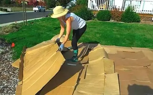 мульчирование картоном