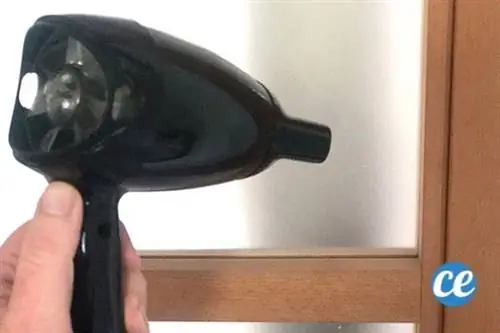 фен для удаления остатков клея с непрозрачного окна