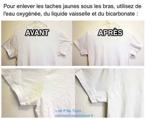 грязные футболки с ореолами под мышками затем очистить уксусом и пищевой содой