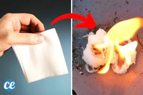 Хлопковая марля, пропитанная вазелином, является эффективным средством для разжигания огня.