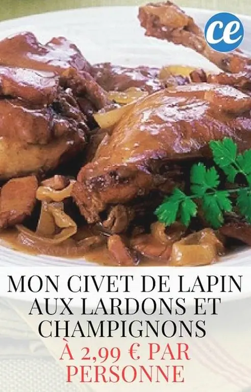 рецепт тушеного кролика с беконом