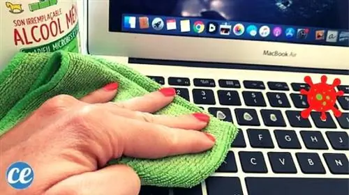 Хитрость, чтобы почистить и продезинфицировать клавиатуру макбука