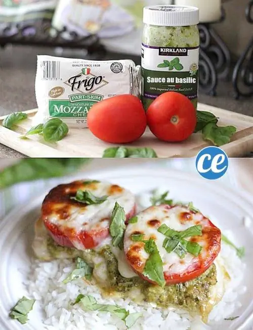 ингредиенты для приготовления курицы по-итальянски с моцареллой и курицей