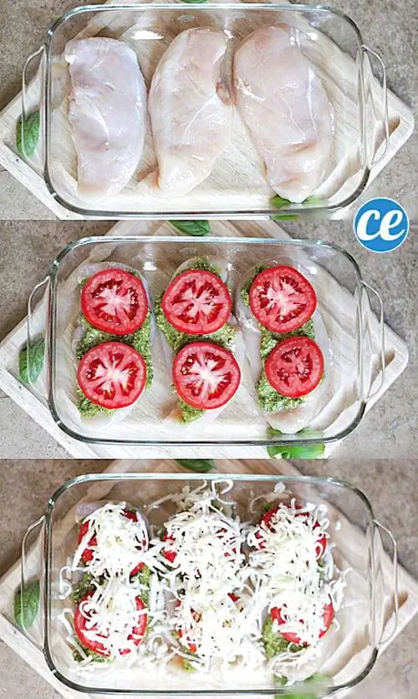 шаг за шагом, как приготовить курицу по-итальянски с соусом песто моцарелла