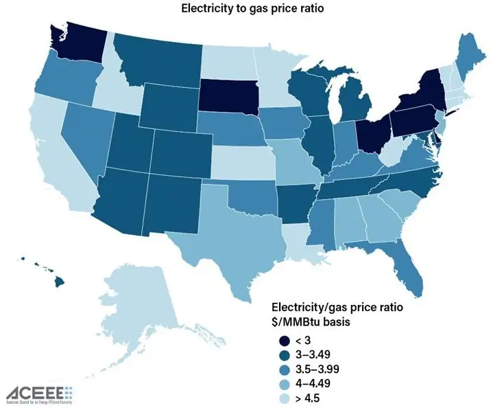 карта цен на электричество газ