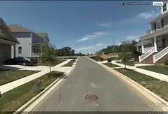 Подразделение на окраине Шарлотты через Google Earth.