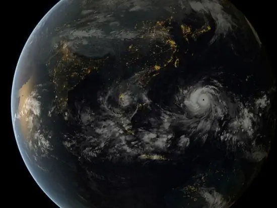 Изображение Хайян, сделанное Центром космических полетов имени Годдарда НАСА.