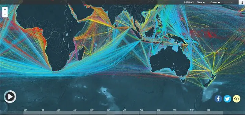 Глобальные морские маршруты, 2012 г.