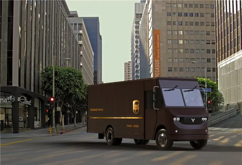 Макет электрического фургона, созданный Thor Trucks и UPS.