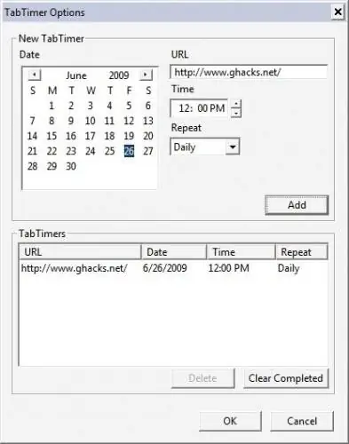 расписание веб-сайтов