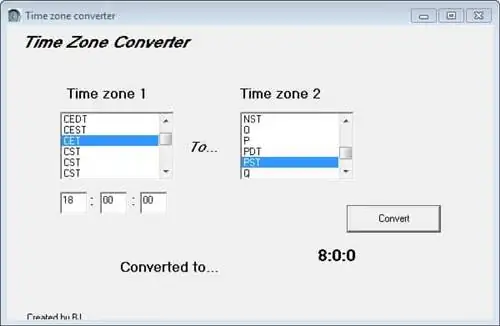 преобразователь часовых поясов