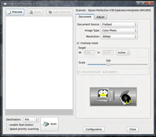 Сканирование в Linux с помощью iscan и XSane