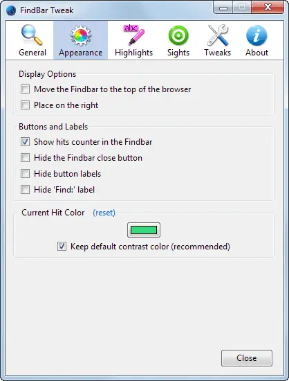 фаерфокс поиск по странице