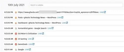 Просматривайте историю посещенных страниц в более удобном интерфейсе с расширением Better History для Firefox