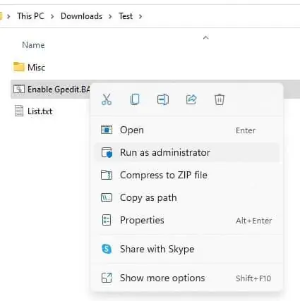 gpedit включить с помощью bat-файла