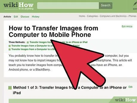 Отправьте изображения с цифровой камеры на телефон с камерой Шаг 3