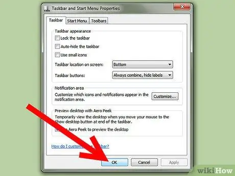Переместите панель задач в верхнюю часть экрана в Windows. Шаг 4