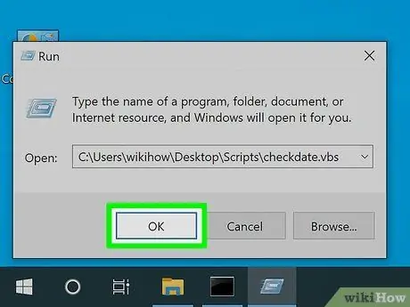 Запустите Visual Basic Script Step 7